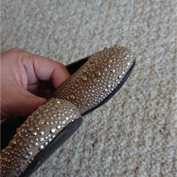 Stuart Weitzman Nubeads Suede Studded Flats size 7 - Picture 4 of 12